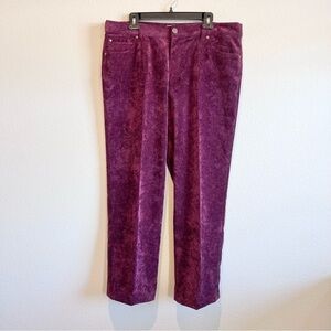 Christopher & Banks Pants Women's 16 Straight Leg Lightweight Corduroy Purple